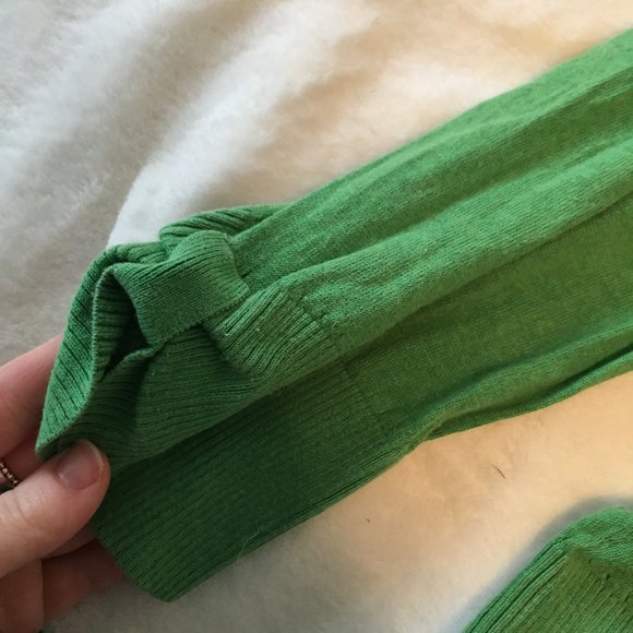 kate spade green high low v neck button cardigan sweater size medium - Picture 3 of 14